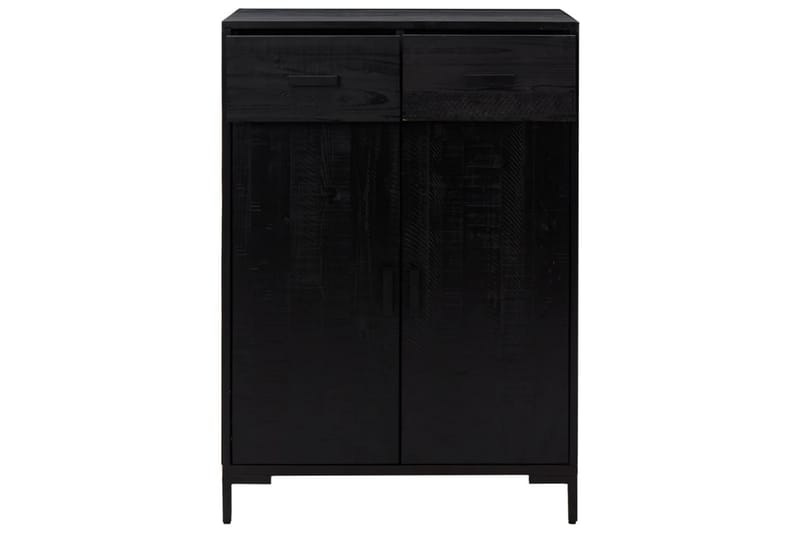 beBasic Skoskåp svart 75x40x110 cm massiv återvunnen furu - Förvaring - Sko- & klädförvaring - Skoförvaring