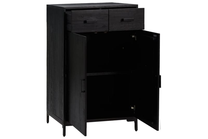 beBasic Skoskåp svart 75x40x110 cm massiv återvunnen furu - Förvaring - Sko- & klädförvaring - Skoförvaring