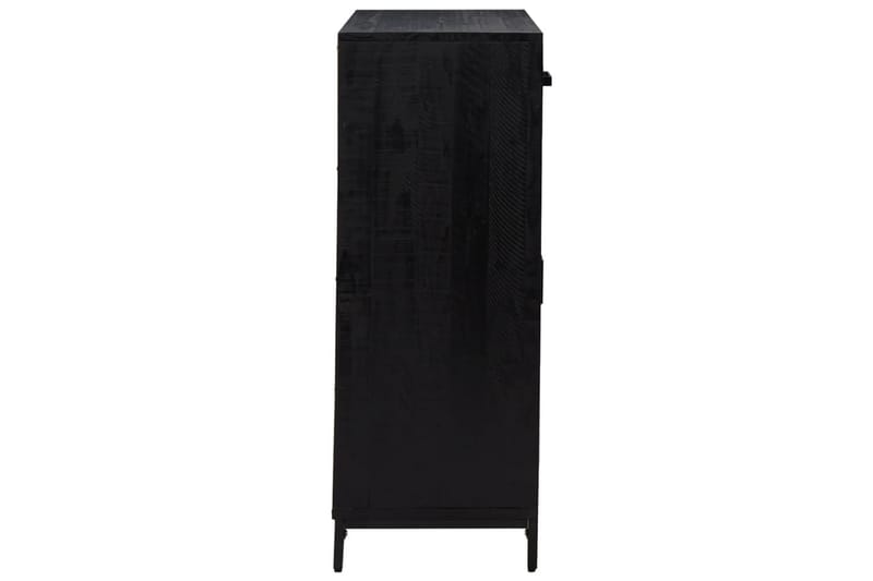 beBasic Skoskåp svart 75x40x110 cm massiv återvunnen furu - Förvaring - Sko- & klädförvaring - Skoförvaring