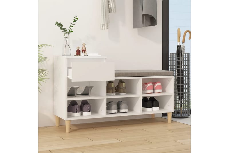 beBasic Skoskåp vit 102x36x60 cm konstruerat trä - Förvaring - Sko- & klädförvaring - Skoförvaring