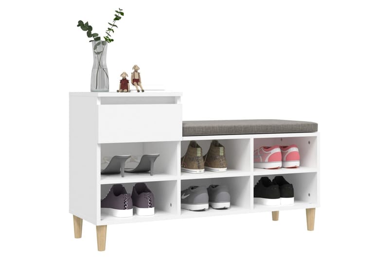beBasic Skoskåp vit 102x36x60 cm konstruerat trä - Förvaring - Sko- & klädförvaring - Skoförvaring