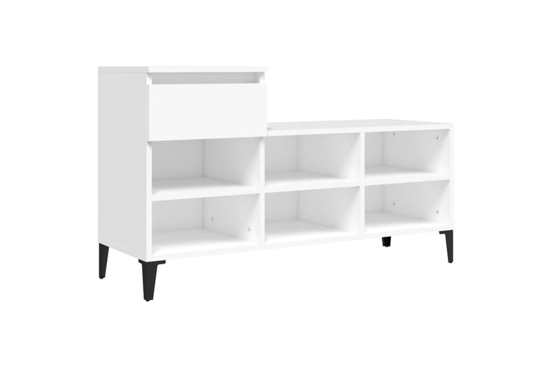 beBasic Skoskåp vit 102x36x60 cm konstruerat trä - Förvaring - Sko- & klädförvaring - Skof�örvaring