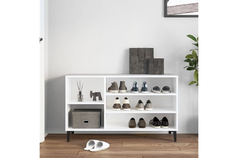 beBasic Skoskåp vit 102x36x60 cm konstruerat trä - Förvaring - Sko- & klädförvaring - Skoförvaring