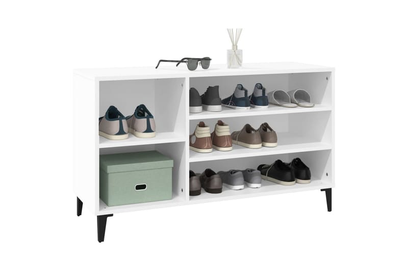 beBasic Skoskåp vit 102x36x60 cm konstruerat trä - Förvaring - Sko- & klädförvaring - Skoförvaring