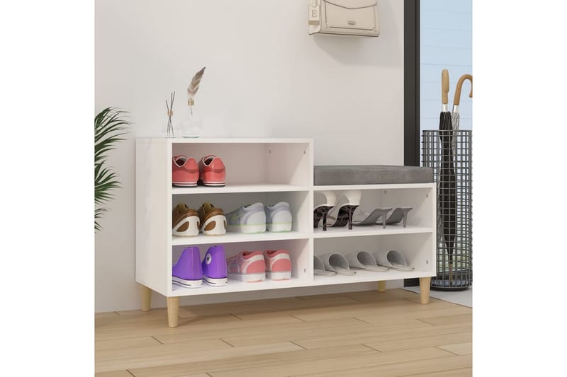 beBasic Skoskåp vit 102x36x60 cm konstruerat trä - Förvaring - Sko- & klädförvaring - Skoförvaring
