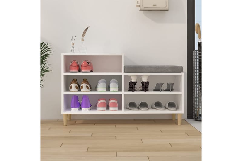beBasic Skoskåp vit 102x36x60 cm konstruerat trä - Förvaring - Sko- & klädförvaring - Skoförvaring