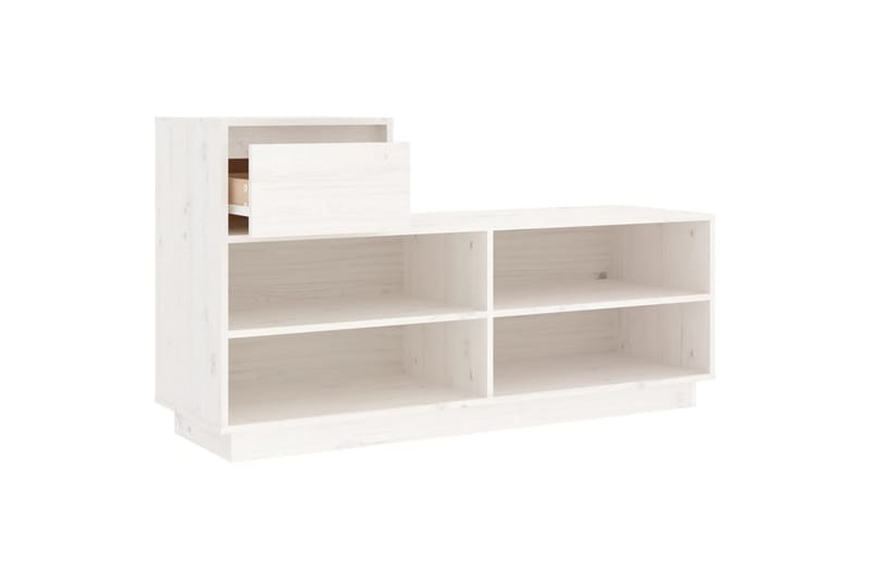 beBasic Skoskåp vit 110x34x61 cm massiv furu - Förvaring - Sko- & klädförvaring - Skoförvaring