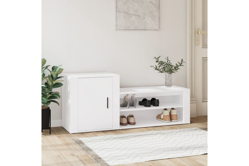 beBasic Skoskåp vit 130x35x54 cm konstruerat trä - Förvaring - Sko- & klädförvaring - Skoförvaring