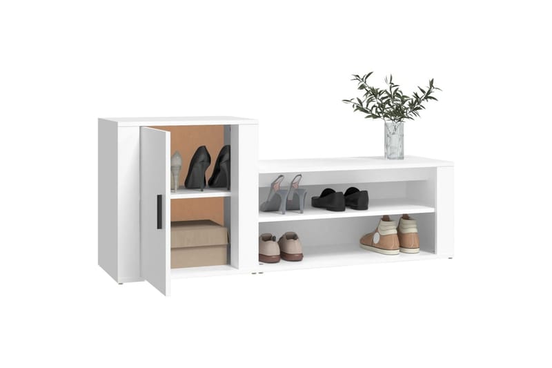 beBasic Skoskåp vit 130x35x54 cm konstruerat trä - Förvaring - Sko- & klädförvaring - Skoförvaring