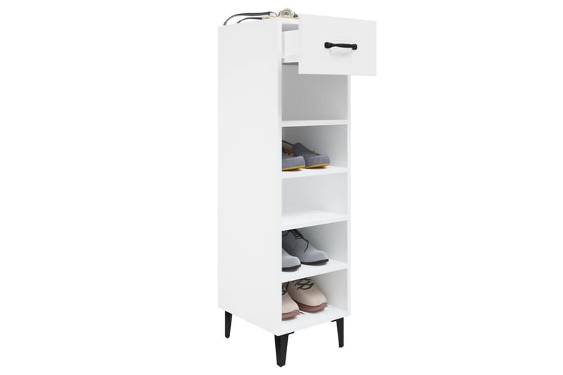beBasic Skoskåp vit 30x35x105 cm konstruerat trä - Förvaring - Sko- & klädförvaring - Skoförvaring