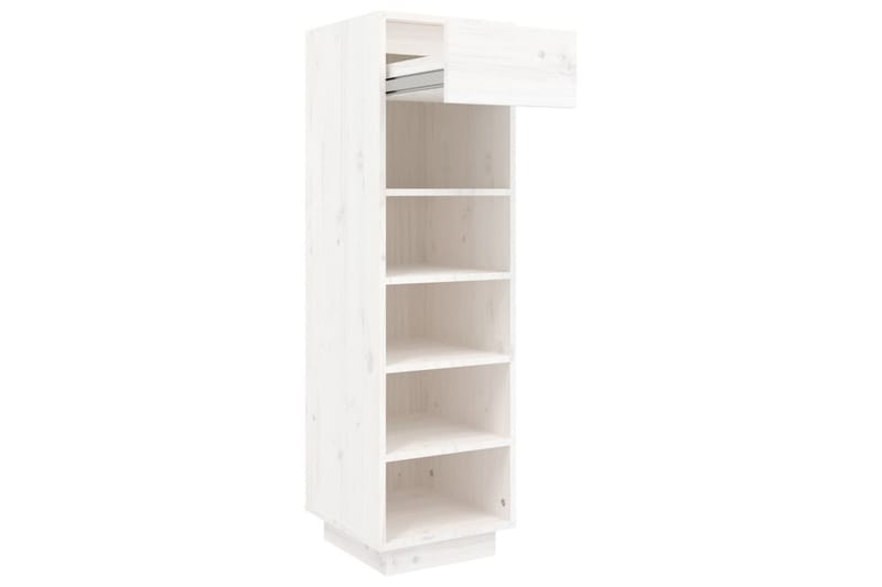 beBasic Skoskåp vit 34x30x105 cm massiv furu - Förvaring - Sko- & klädförvaring - Skoförvaring