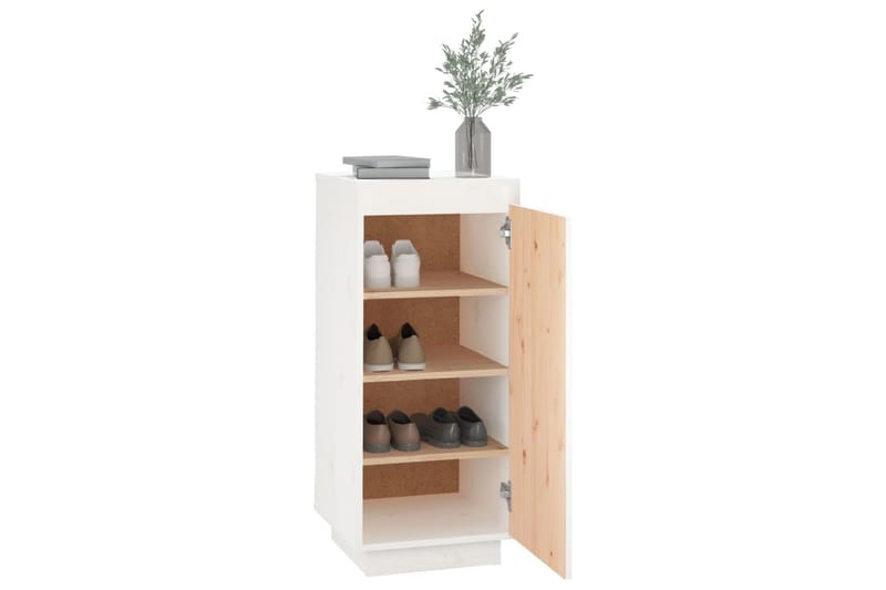 beBasic Skoskåp vit 35x35x80 cm massiv furu - Förvaring - Sko- & klädförvaring - Skoförvaring
