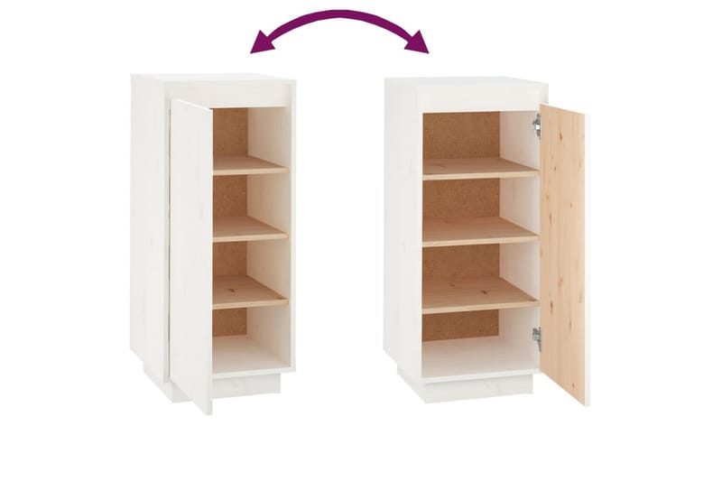 beBasic Skoskåp vit 35x35x80 cm massiv furu - Förvaring - Sko- & klädförvaring - Skoförvaring