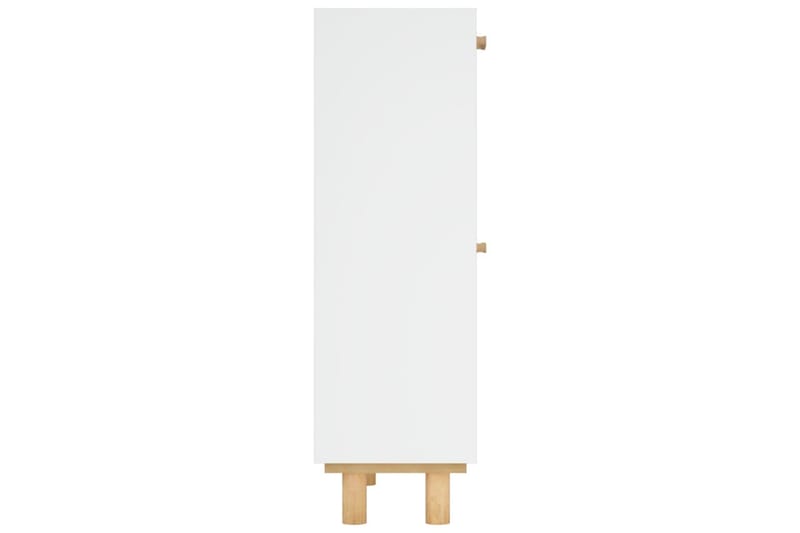 beBasic Skoskåp Vit 52x25x80 cm konstruerat trä & naturlig rotting - Förvaring - Sko- & klädförvaring - Skoförvaring