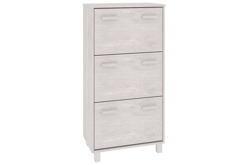 beBasic Skoskåp vit 59,5x35x117 cm massiv furu - Förvaring - Sko- & klädförvaring - Skoförvaring