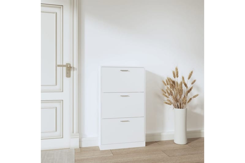 beBasic Skoskåp vit 59x17x108 cm konstruerat trä - Förvaring - Sko- & klädförvaring - Skoförvaring