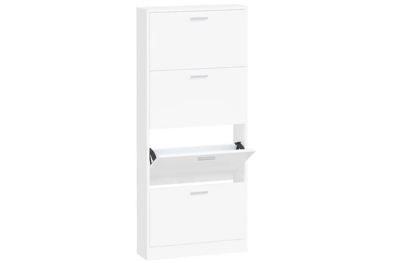 beBasic Skoskåp vit 59x17x150 cm konstruerat trä - Förvaring - Sko- & klädförvaring - Skoförvaring