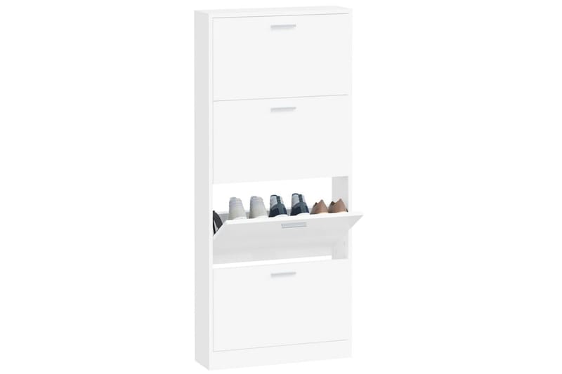 beBasic Skoskåp vit 59x17x150 cm konstruerat trä - Förvaring - Sko- & klädförvaring - Skoförvaring