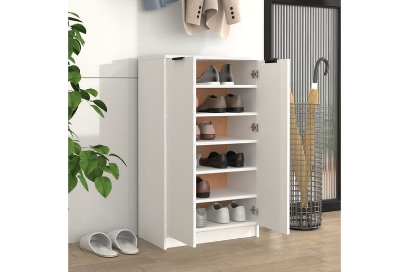 beBasic Skoskåp vit 59x35x100 cm konstruerat trä - Förvaring - Sko- & klädförvaring - Skoförvaring