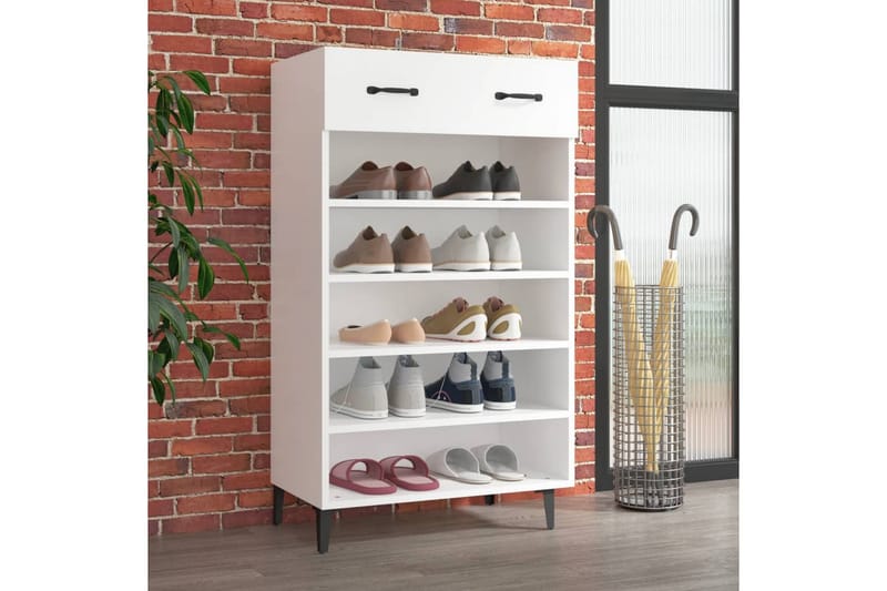 beBasic Skoskåp vit 60x35x105 cm konstruerat trä - Förvaring - Sko- & klädförvaring - Skoförvaring