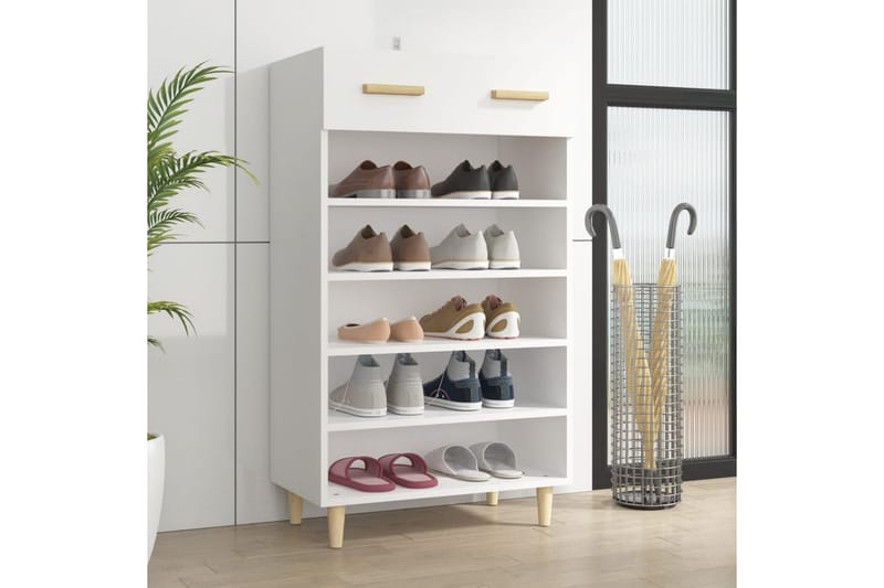 beBasic Skoskåp vit 60x35x105 cm konstruerat trä - Förvaring - Sko- & klädförvaring - Skoförvaring