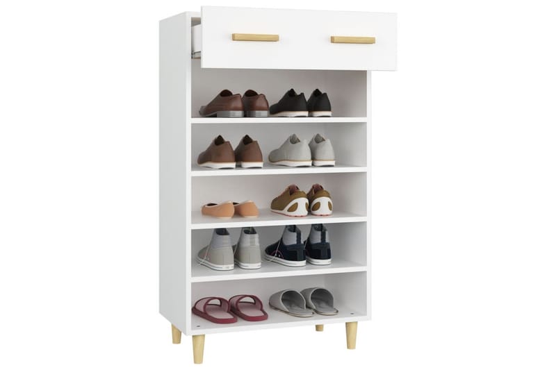 beBasic Skoskåp vit 60x35x105 cm konstruerat trä - Förvaring - Sko- & klädförvaring - Skoförvaring