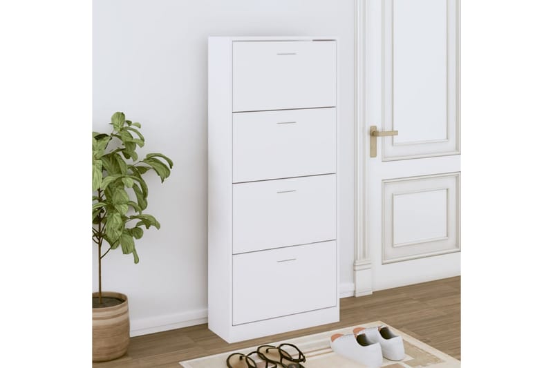 beBasic Skoskåp vit 63x24x147 cm konstruerat trä - Förvaring - Sko- & klädförvaring - Skoförvaring
