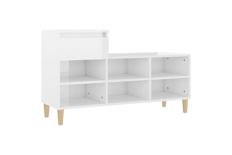 beBasic Skoskåp vit högglans 102x36x60 cm konstruerat trä - Förvaring - Sko- & klädförvaring - Skoförvaring