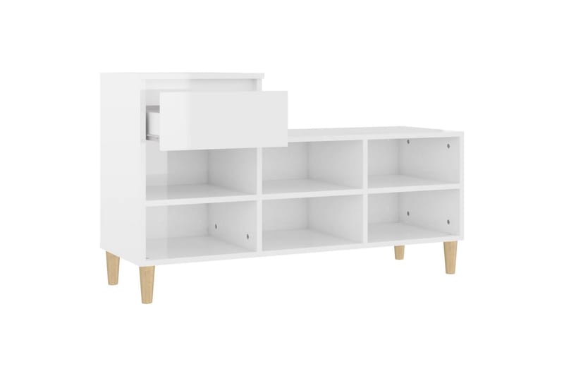 beBasic Skoskåp vit högglans 102x36x60 cm konstruerat trä - Förvaring - Sko- & klädförvaring - Skoförvaring