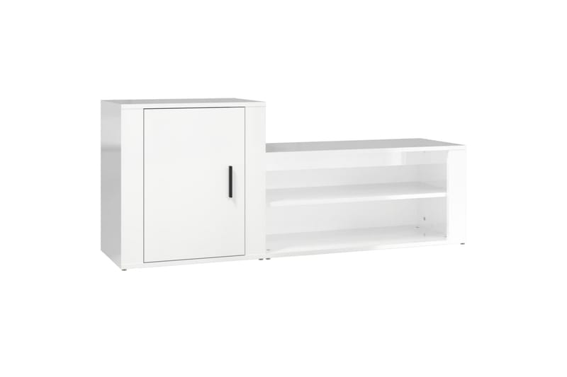 beBasic Skoskåp vit högglans 130x35x54 cm konstruerat trä - Förvaring - Sko- & klädförvaring - Skoförvaring