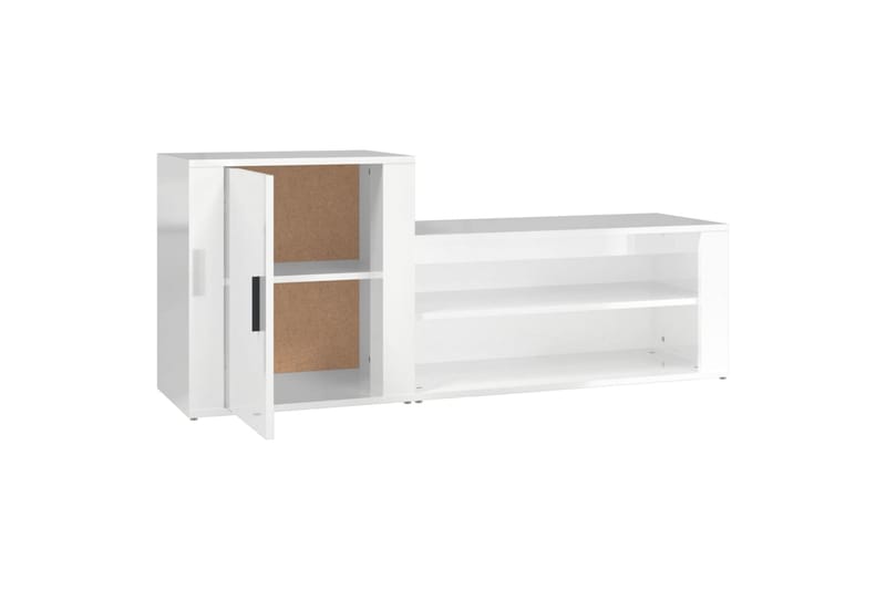 beBasic Skoskåp vit högglans 130x35x54 cm konstruerat trä - Förvaring - Sko- & klädförvaring - Skoförvaring