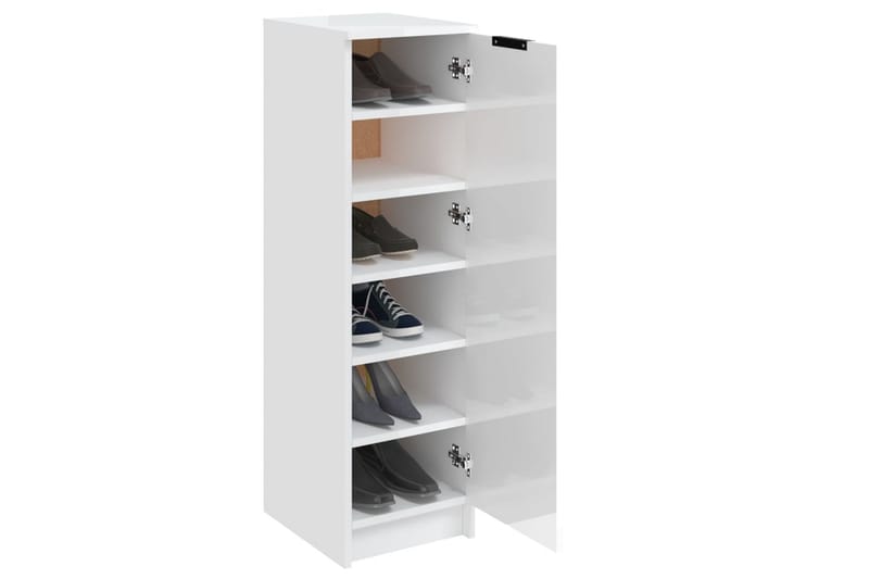 beBasic Skoskåp vit högglans 30x35x100 cm konstruerat trä - Förvaring - Sko- & klädförvaring - Skoförvaring