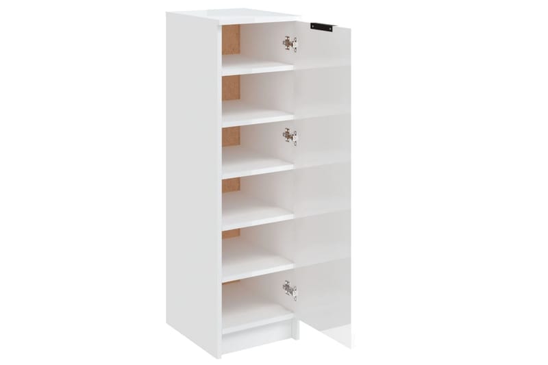 beBasic Skoskåp vit högglans 30x35x100 cm konstruerat trä - Förvaring - Sko- & klädförvaring - Skoförvaring