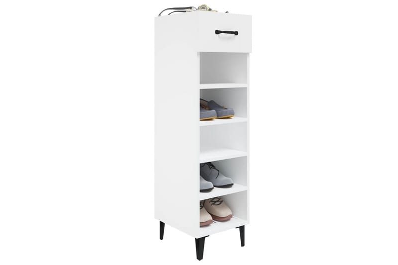 beBasic Skoskåp vit högglans 30x35x105 cm konstruerat trä - Förvaring - Sko- & klädförvaring - Skoförvaring