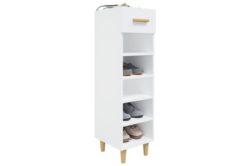 beBasic Skoskåp vit högglans 30x35x105 cm konstruerat trä - Förvaring - Sko- & klädförvaring - Skoförvaring