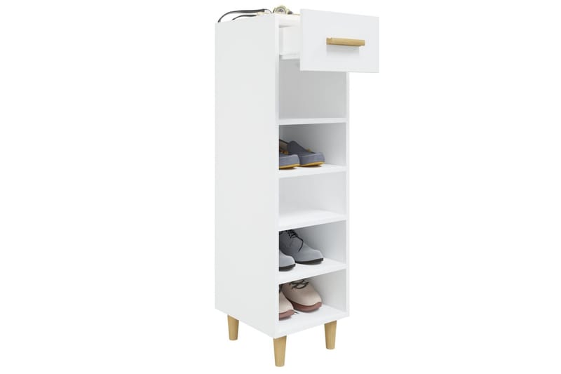 beBasic Skoskåp vit högglans 30x35x105 cm konstruerat trä - Förvaring - Sko- & klädförvaring - Skoförvaring
