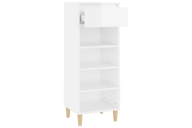 beBasic Skoskåp vit högglans 40x36x105 cm konstruerat trä - Förvaring - Sko- & klädförvaring - Skoförvaring