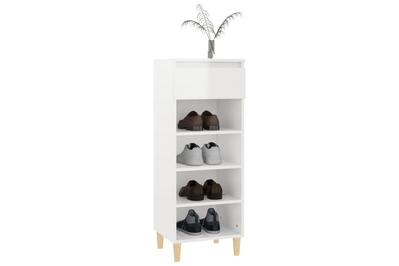beBasic Skoskåp vit högglans 40x36x105 cm konstruerat trä - Förvaring - Sko- & klädförvaring - Skoförvaring