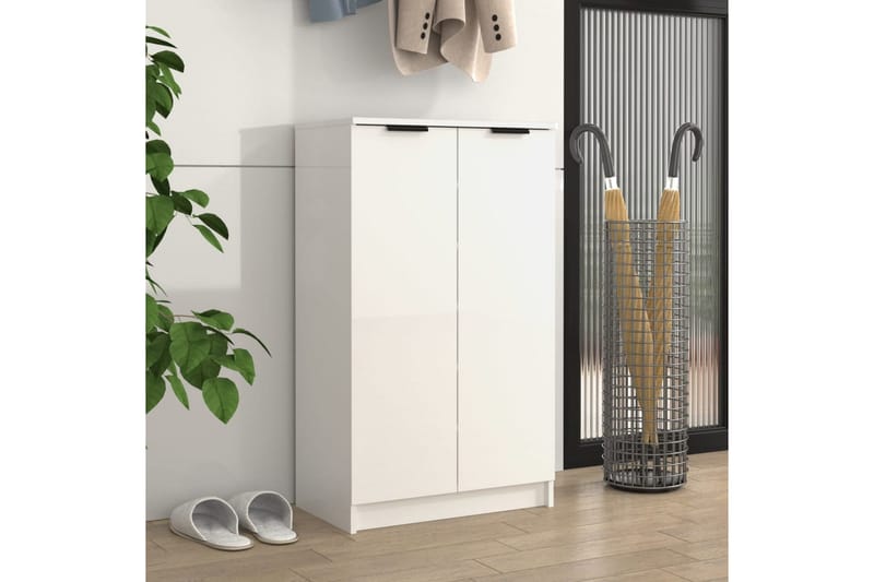 beBasic Skoskåp vit högglans 59x35x100 cm konstruerat trä - Förvaring - Sko- & klädförvaring - Skoförvaring