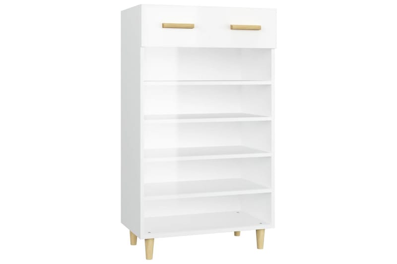 beBasic Skoskåp vit högglans 60x35x105 cm konstruerat trä - Förvaring - Sko- & klädförvaring - Skoförvaring