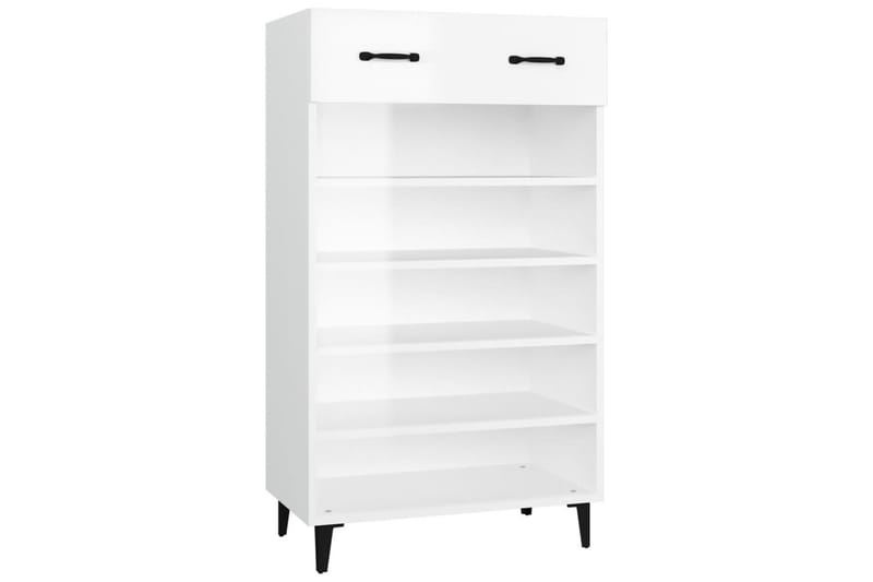 beBasic Skoskåp vit högglans 60x35x105 cm konstruerat trä - Förvaring - Sko- & klädförvaring - Skoförvaring