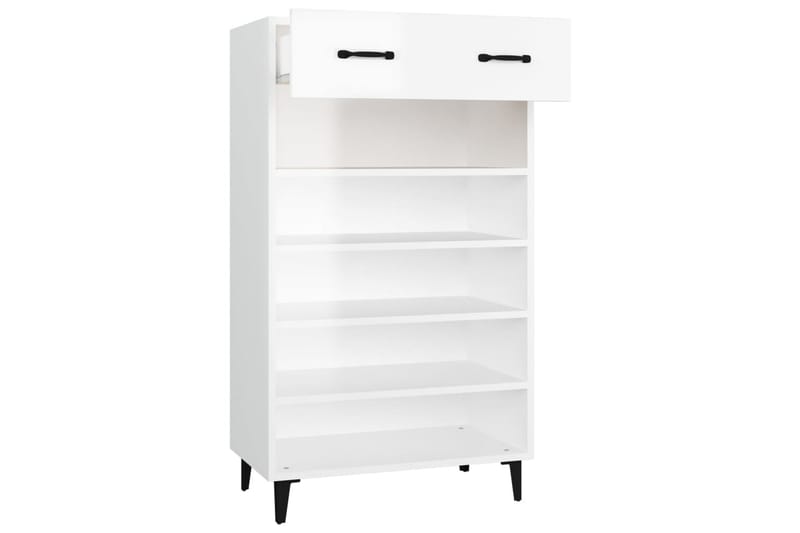 beBasic Skoskåp vit högglans 60x35x105 cm konstruerat trä - Förvaring - Sko- & klädförvaring - Skoförvaring