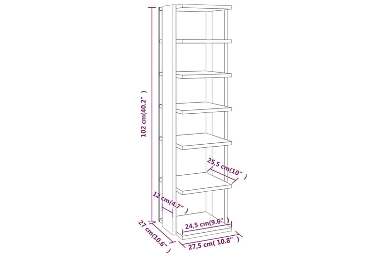 beBasic Skoställ 2 st rökfärgad ek 25x27x102 cm konstruerat trä - Skoförvaring - Skohylla & skoställ