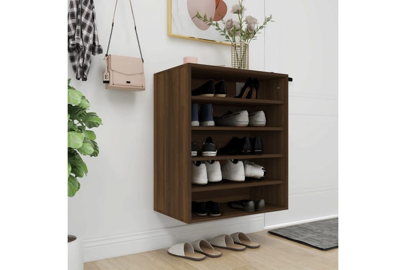 beBasic Skoställ brun ek 60x35x70 cm konstruerat trä - Förvaring - Sko- & klädförvaring - Skoförvaring
