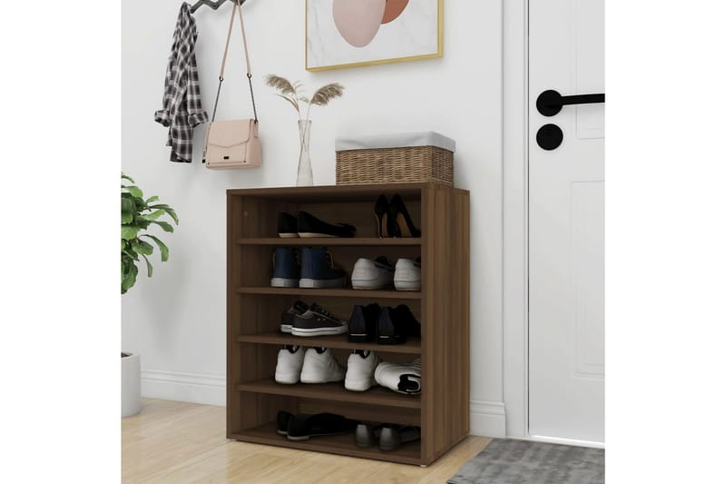 beBasic Skoställ brun ek 60x35x70 cm konstruerat trä - Förvaring - Sko- & klädförvaring - Skoförvaring