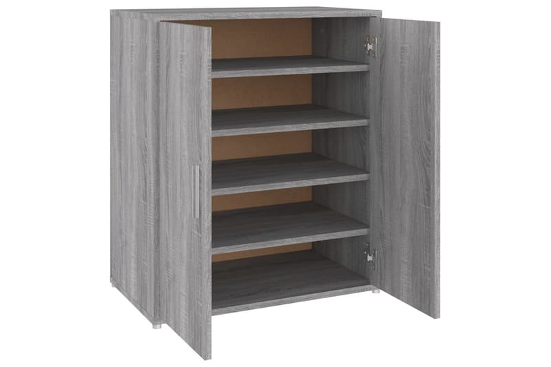 beBasic Skoställ grå sonoma 60x35x70 cm konstruerat trä - Förvaring - Sko- & klädförvaring - Skoförvaring