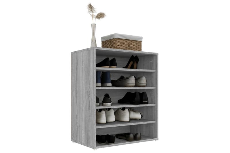 beBasic Skoställ grå sonoma 60x35x70 cm konstruerat trä - Förvaring - Sko- & klädförvaring - Skoförvaring