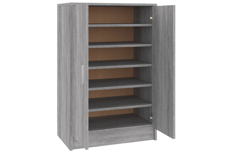 beBasic Skoställ grå sonoma 60x35x92 cm konstruerat trä - Förvaring - Sko- & klädförvaring - Skoförvaring