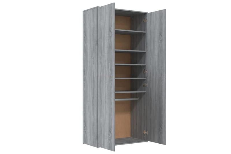 beBasic Skoställ grå sonoma 80x39x178 cm konstruerat trä - Förvaring - Sko- & klädförvaring - Skoförvaring
