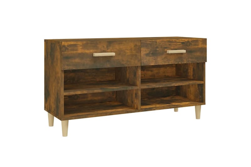 beBasic Skoställ rökfärgad ek 102x35x55 cm konstruerat trä - Förvaring - Sko- & klädförvaring - Skoförvaring